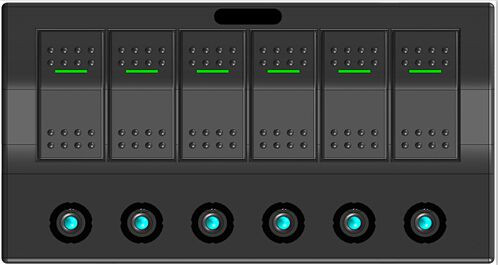 Kapcsolótábla Elektron 6 egységes EVA